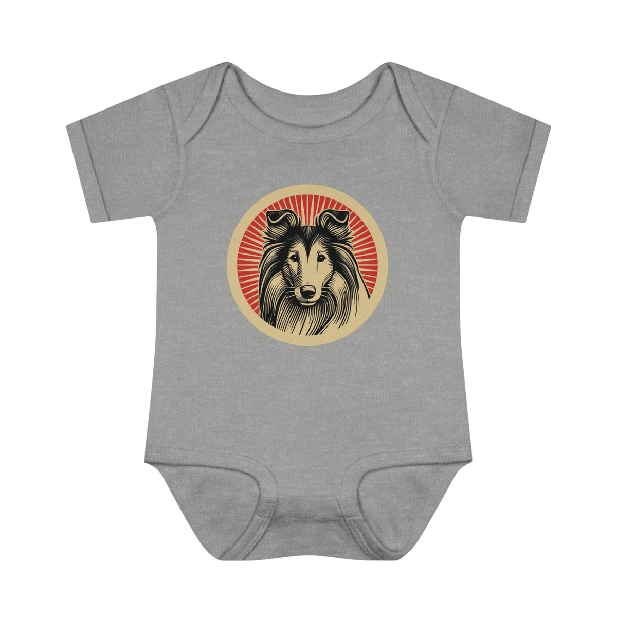 Collie Baby Bodysuit — Heather