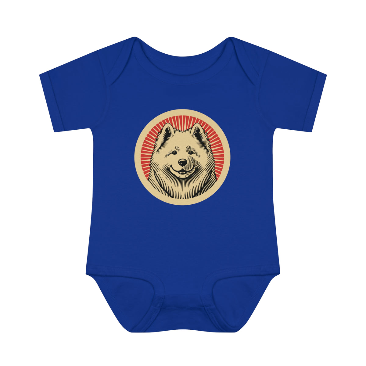 Samoyed Baby Bodysuit — Royal