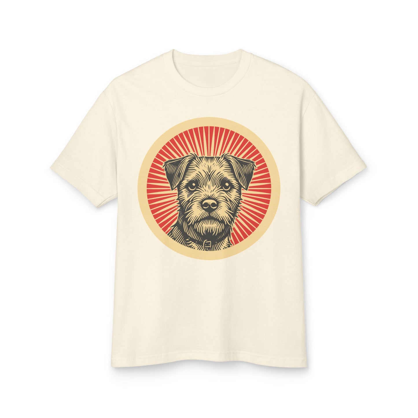 Border Terrier Heavyweight Cotton T-Shirt for Adults