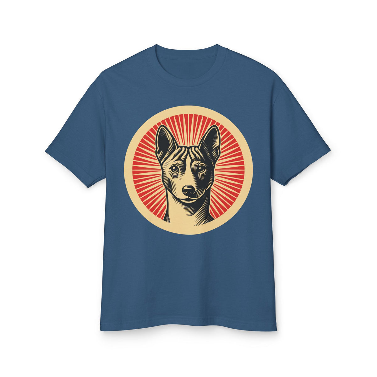 Basenji Heavyweight Tee — Faded Navy