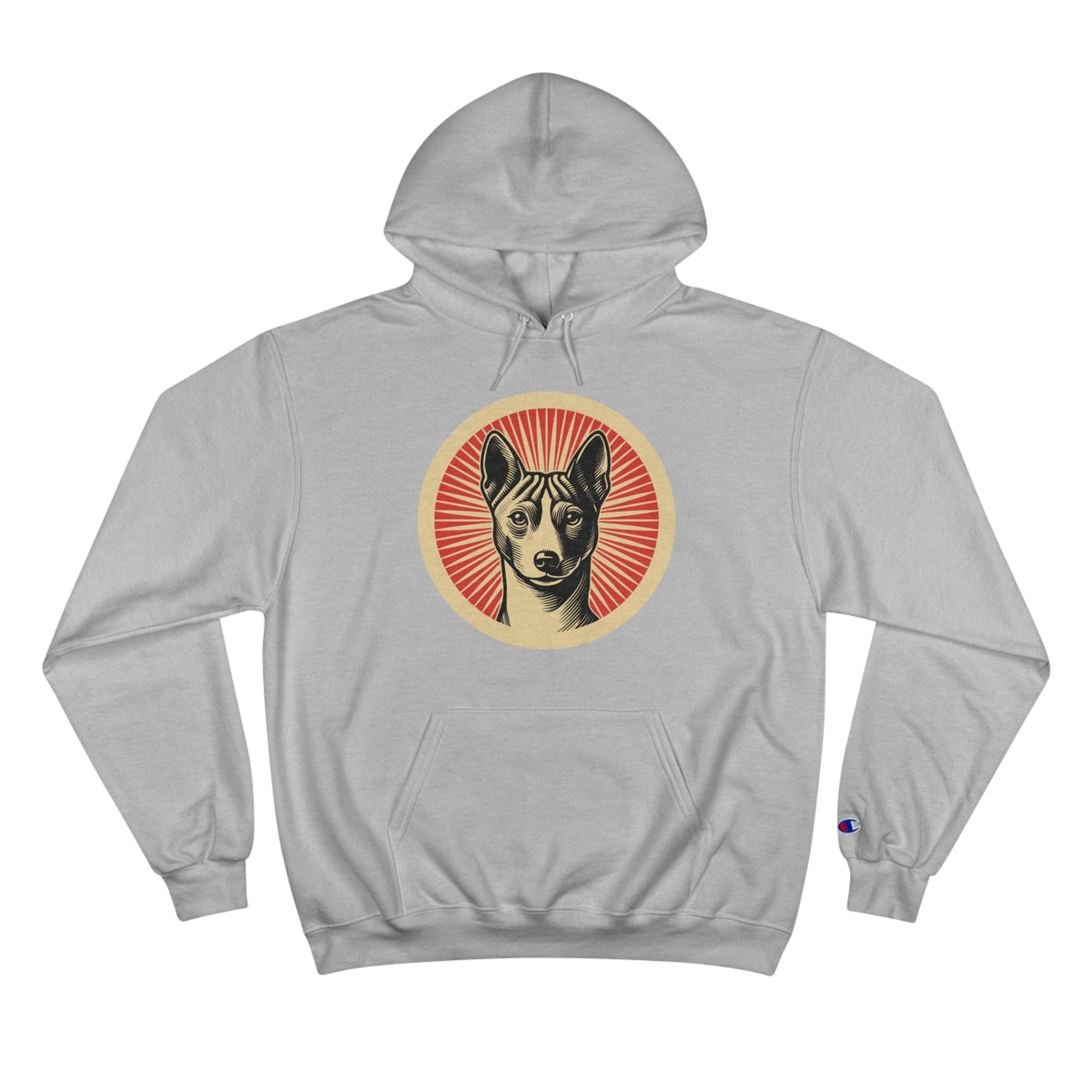 Basenji Champion Hoodie — Light Steel