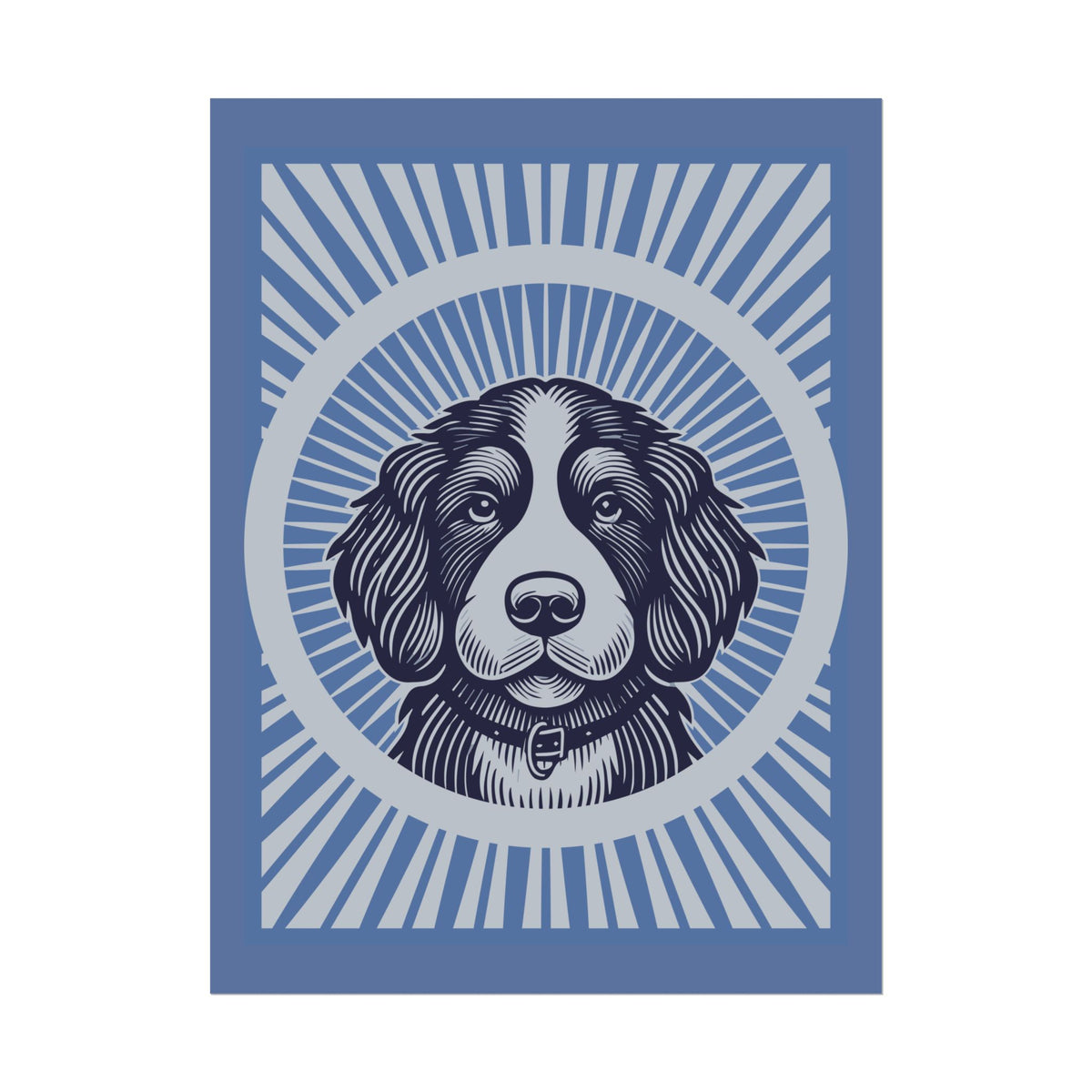 Bernedoodle Art Print — 18″ x 24″ (Vertical)
