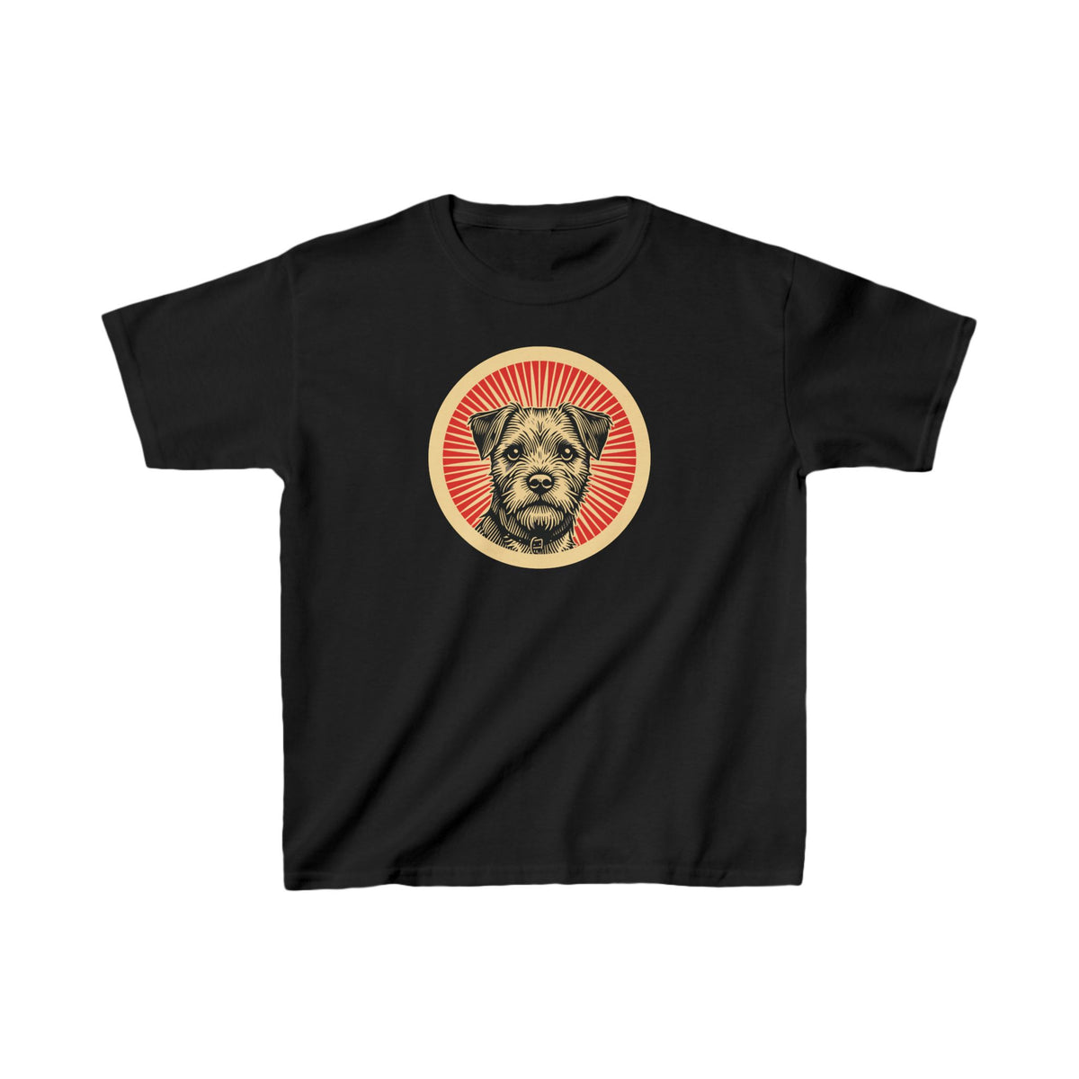 Border Terrier Kids Tee — Black