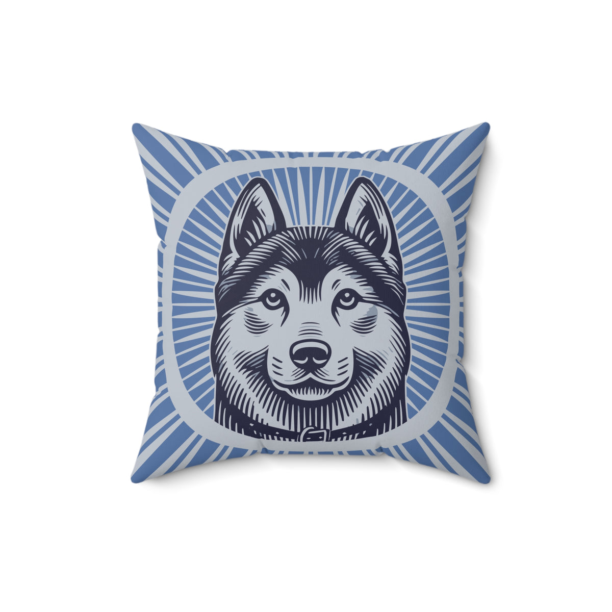 Norwegian Elkhound Pillow — 16" × 16"