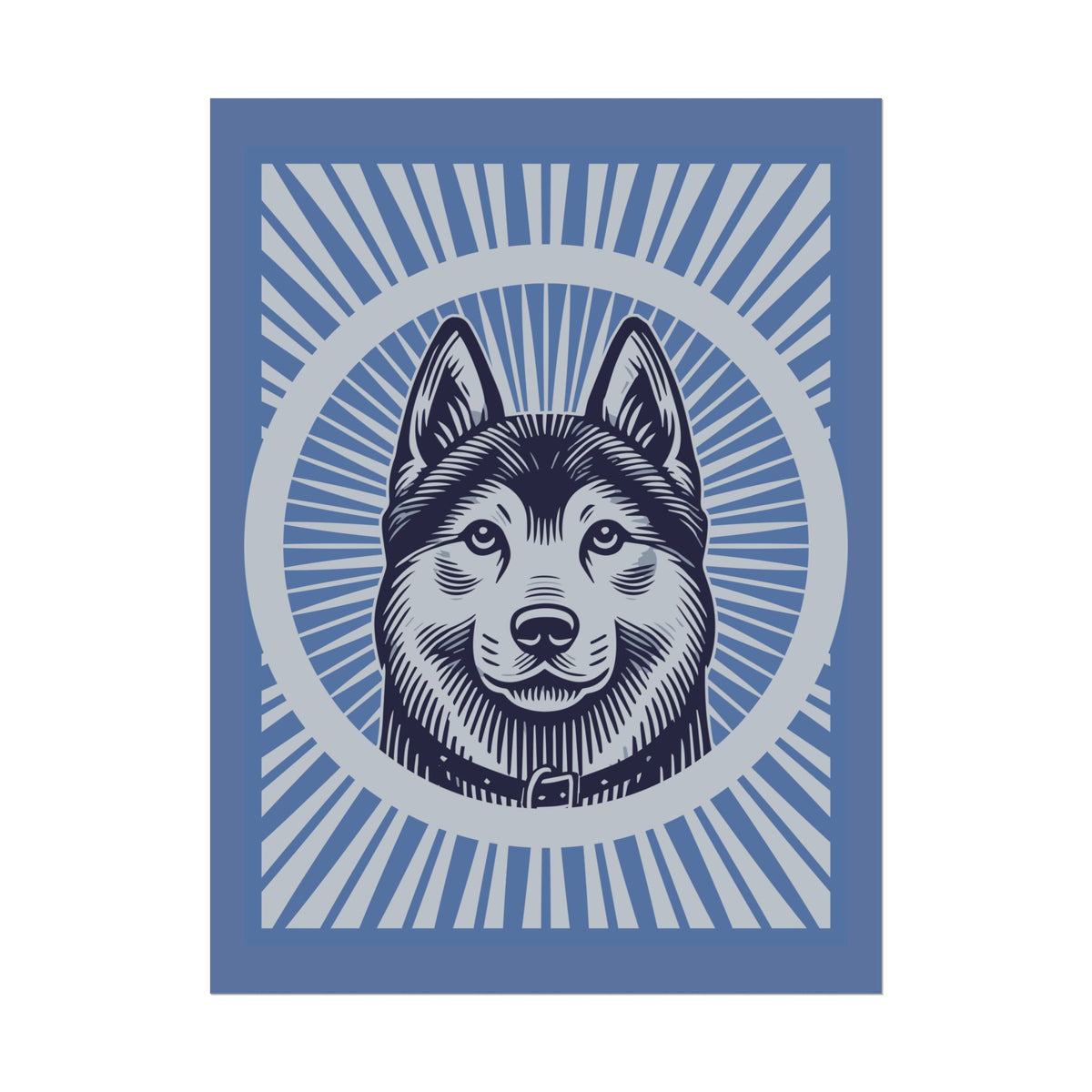 Norwegian Elkhound Art Print — 24" x 32" (Vertical)