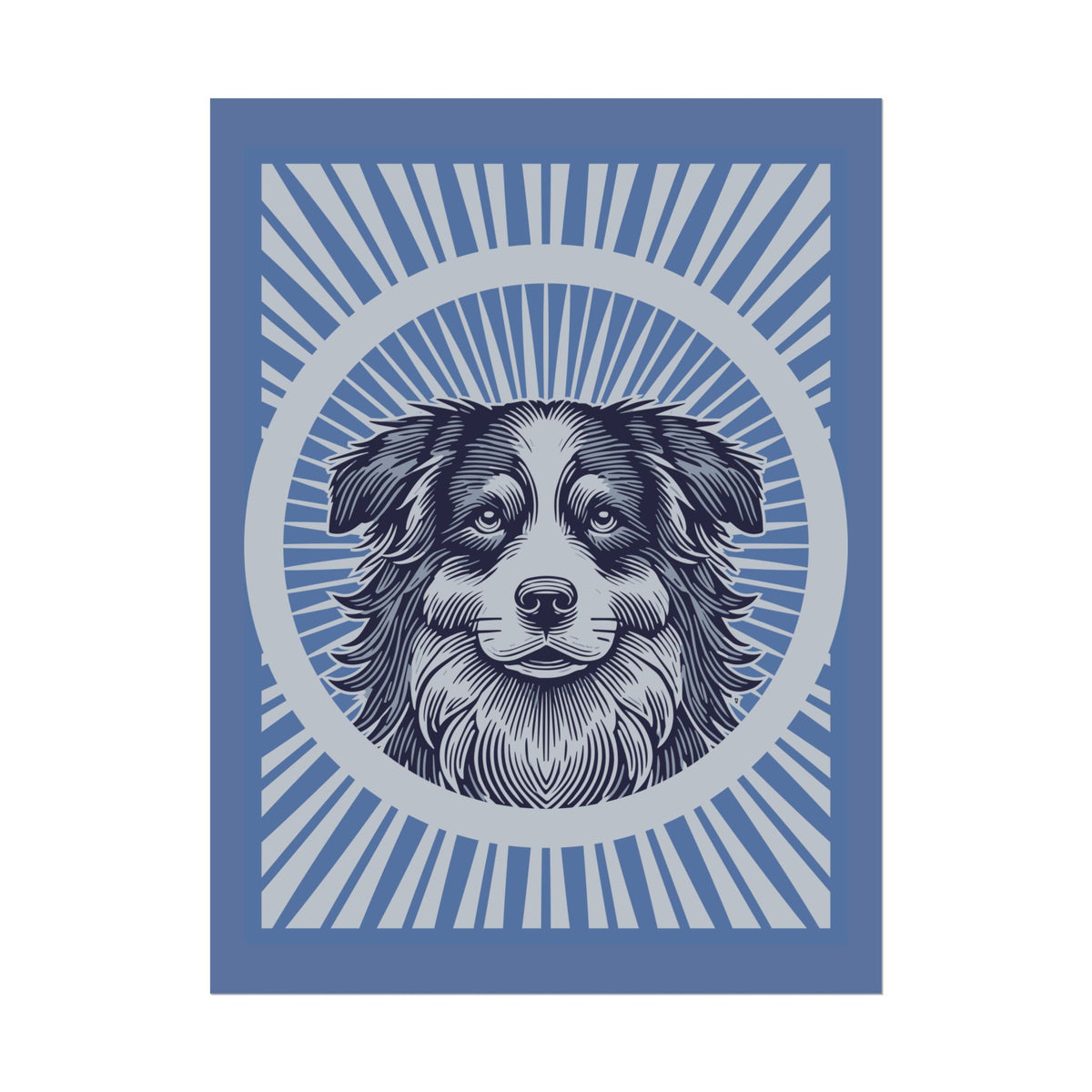Border Collie Art Print — 18″ x 24″ (Vertical)