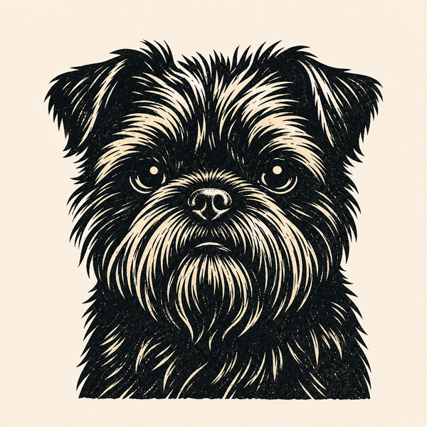 affenpinscher wood cut style