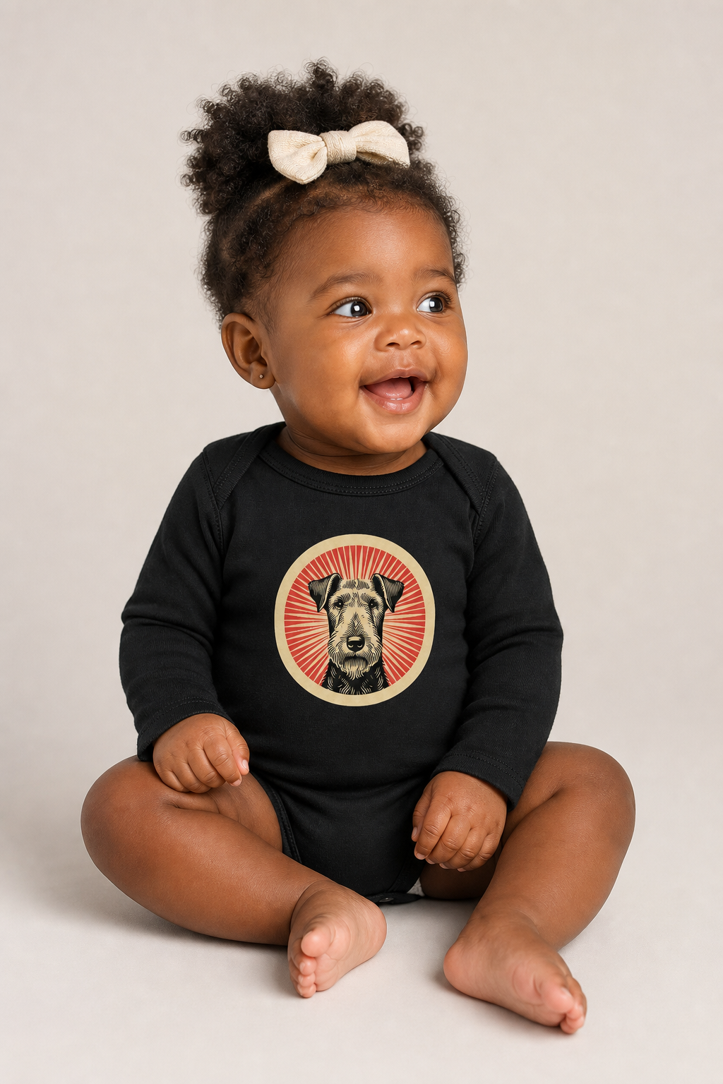Airedale Terrier Sleeved Bodysuit