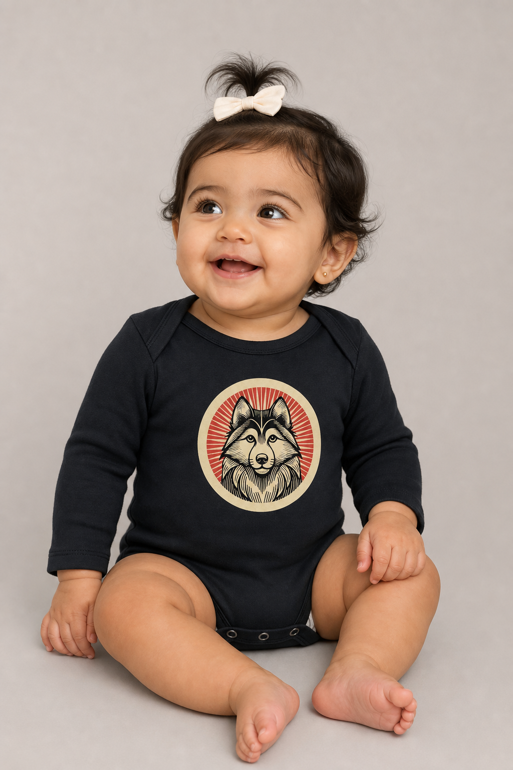 Alaskan Klee Kai Sleeved Bodysuit
