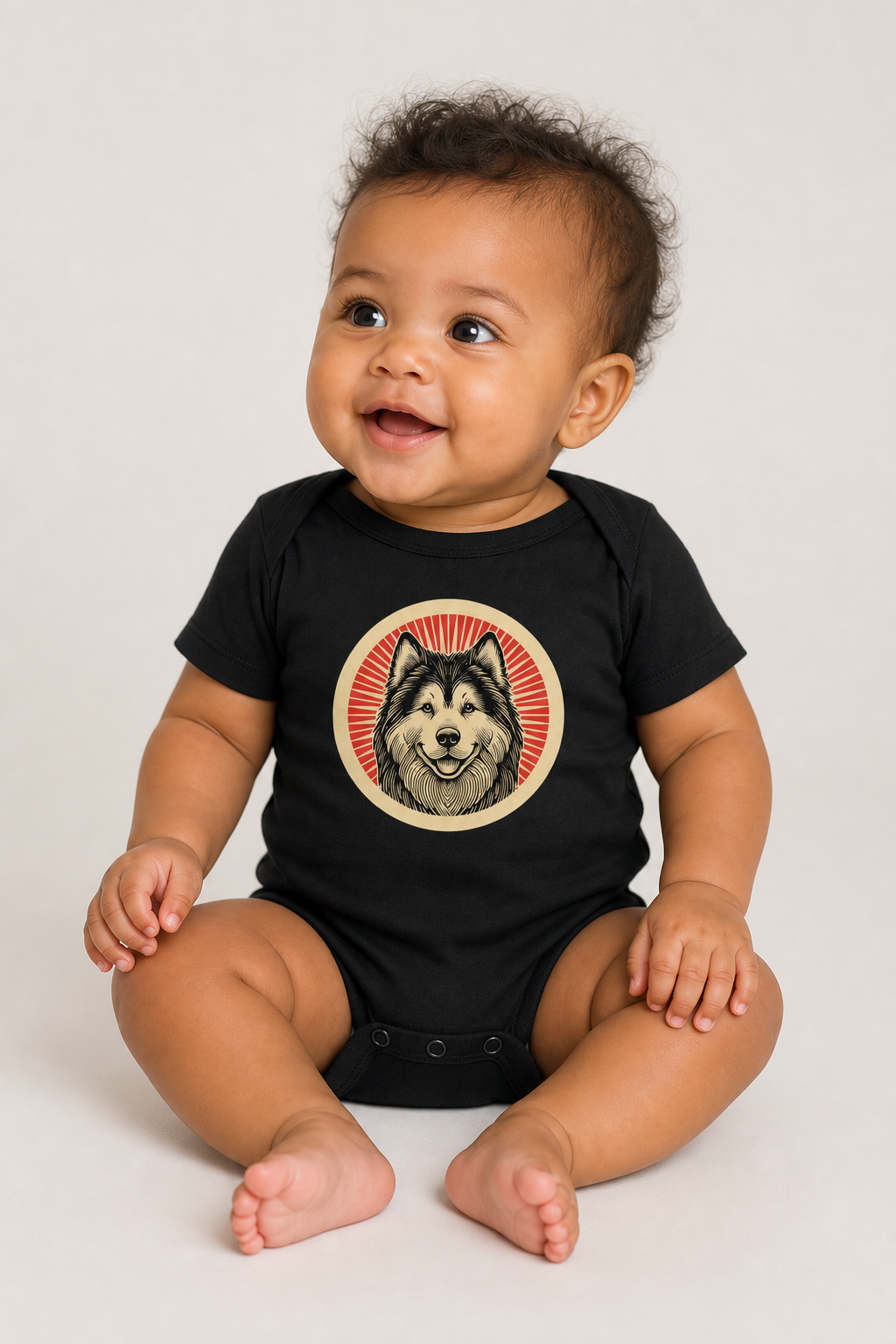 Alaskan Malamute Baby Bodysuit