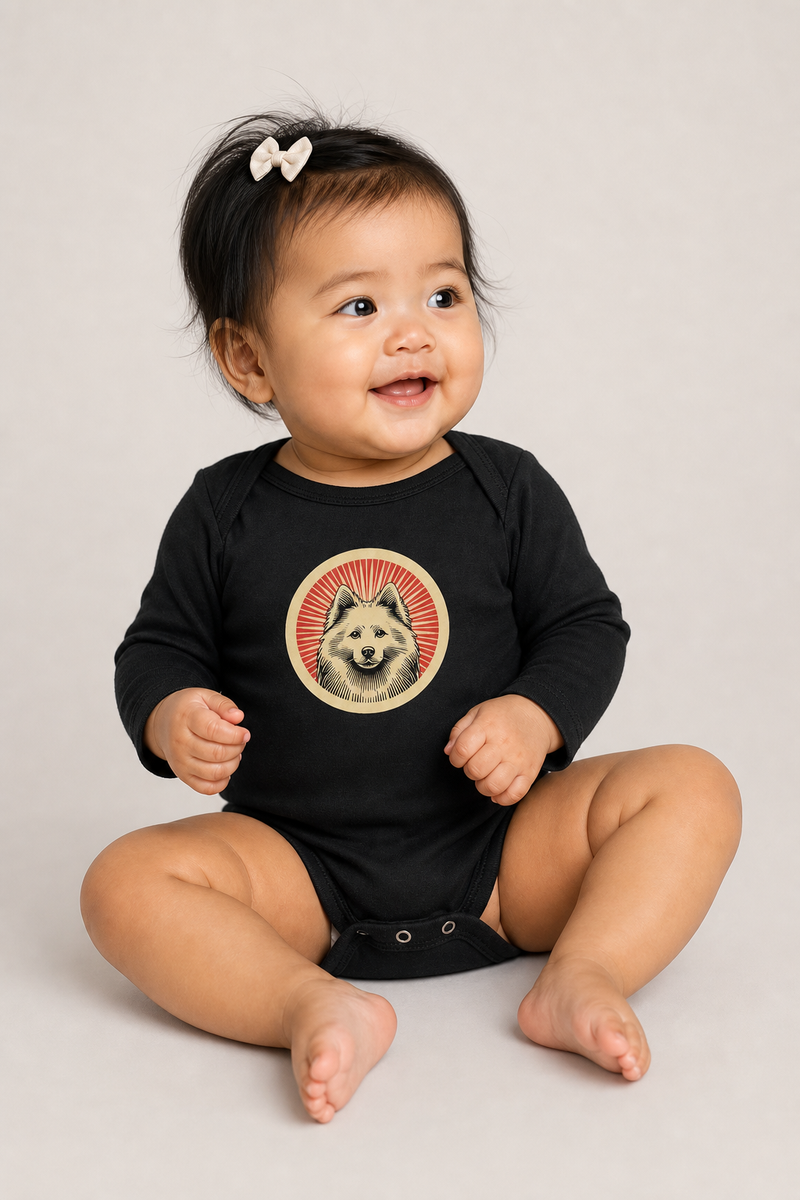 American Eskimo Dog Sleeved Bodysuit