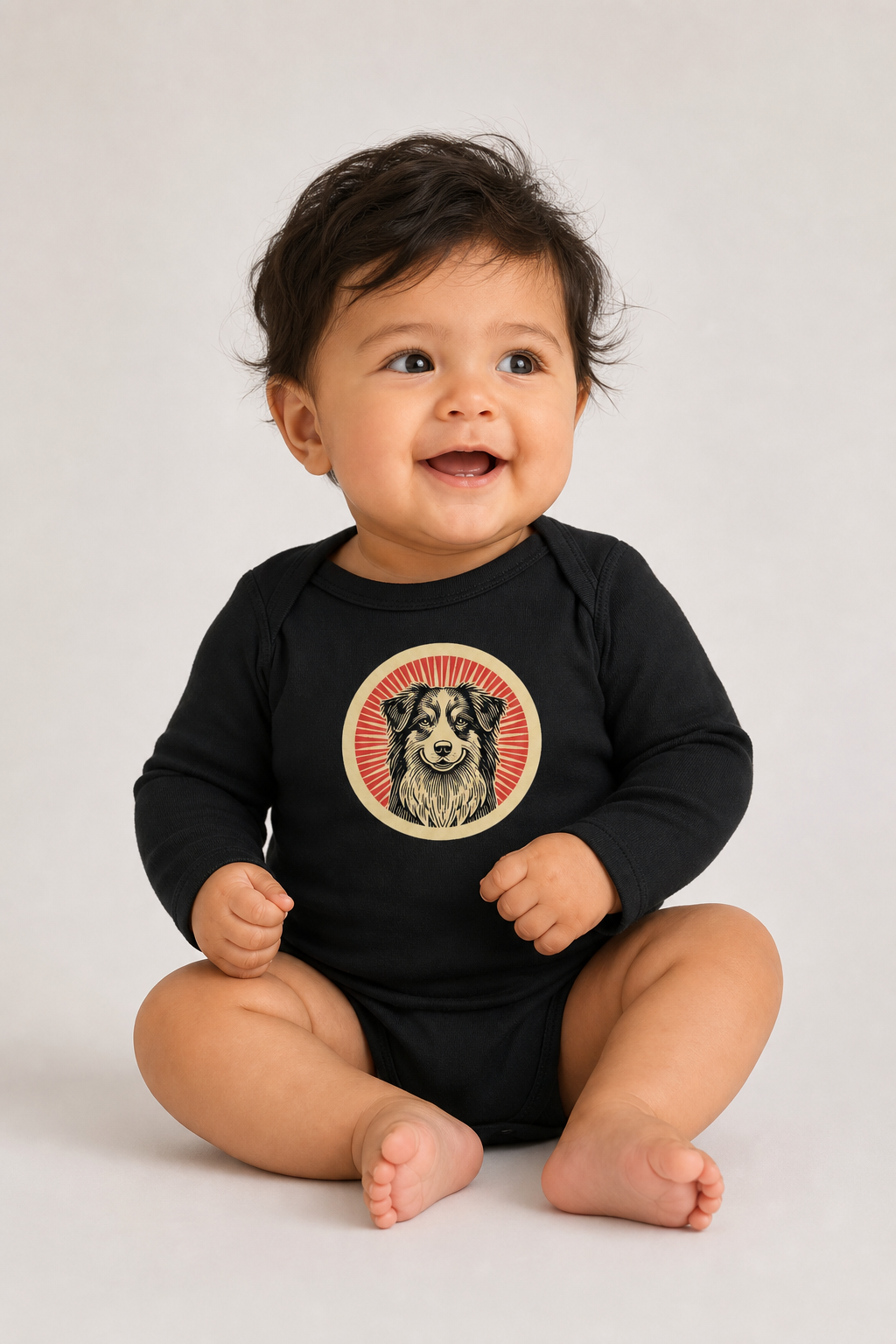 Australian Shepherd Sleeved Bodysuit