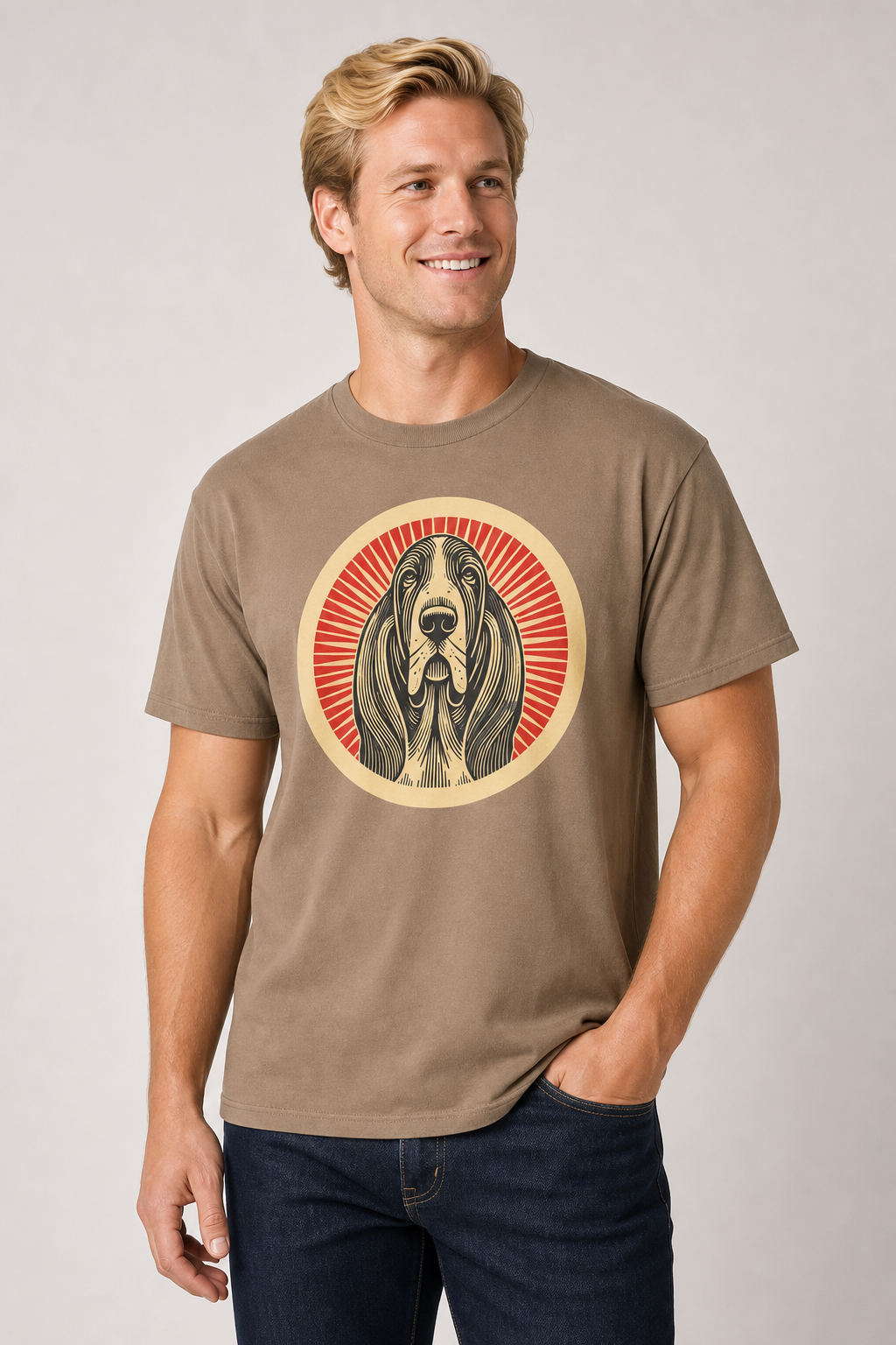 Basset Hound Heavyweight Tee