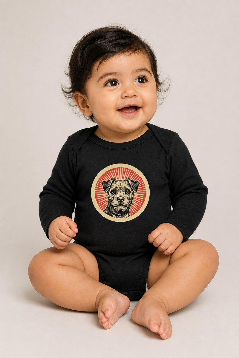 Border Terrier Sleeved Bodysuit