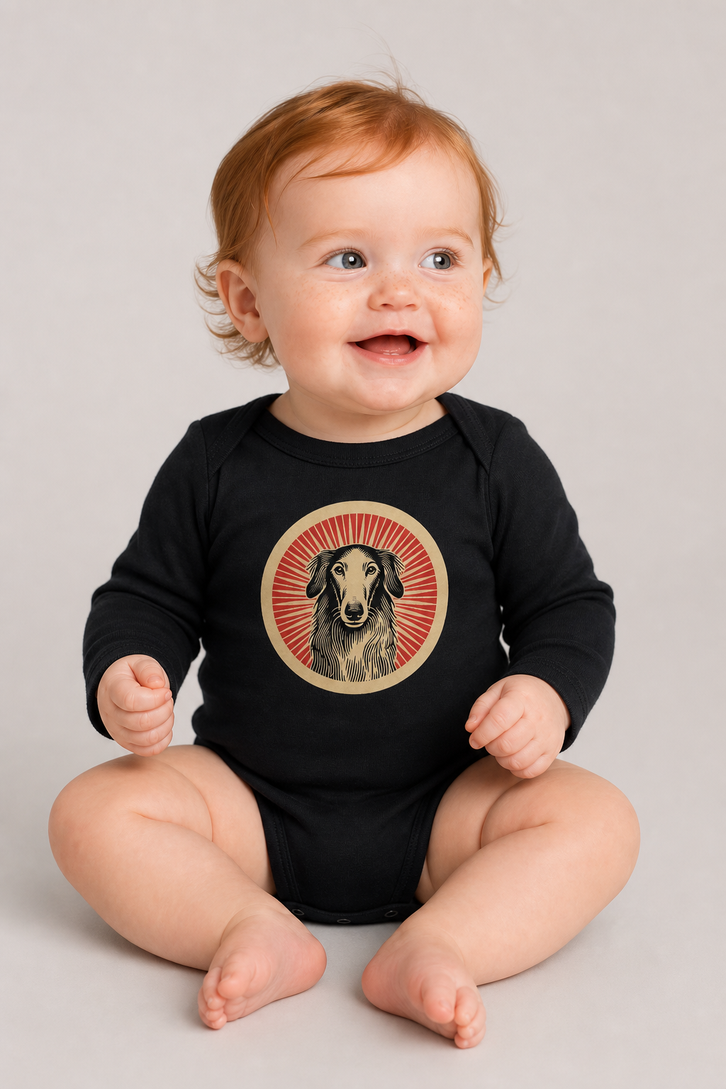 Borzoi Sleeved Bodysuit