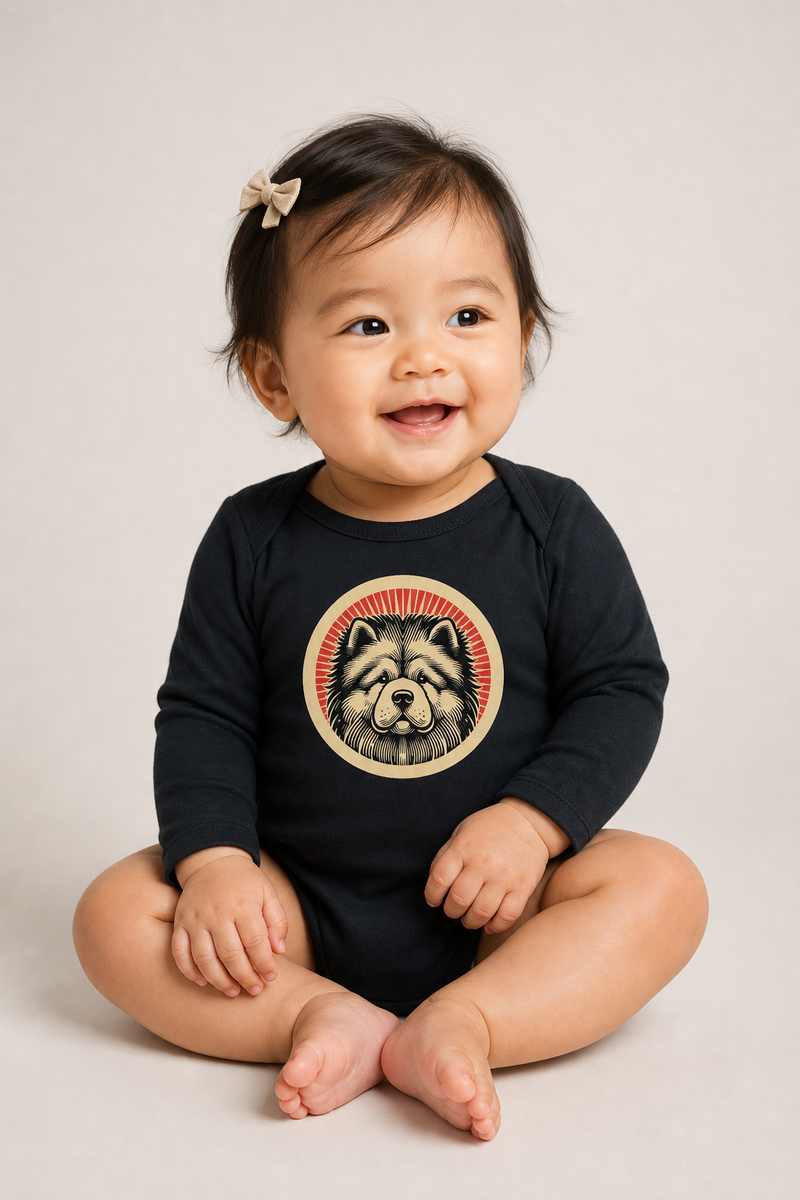 Chow Chow Sleeved Bodysuit