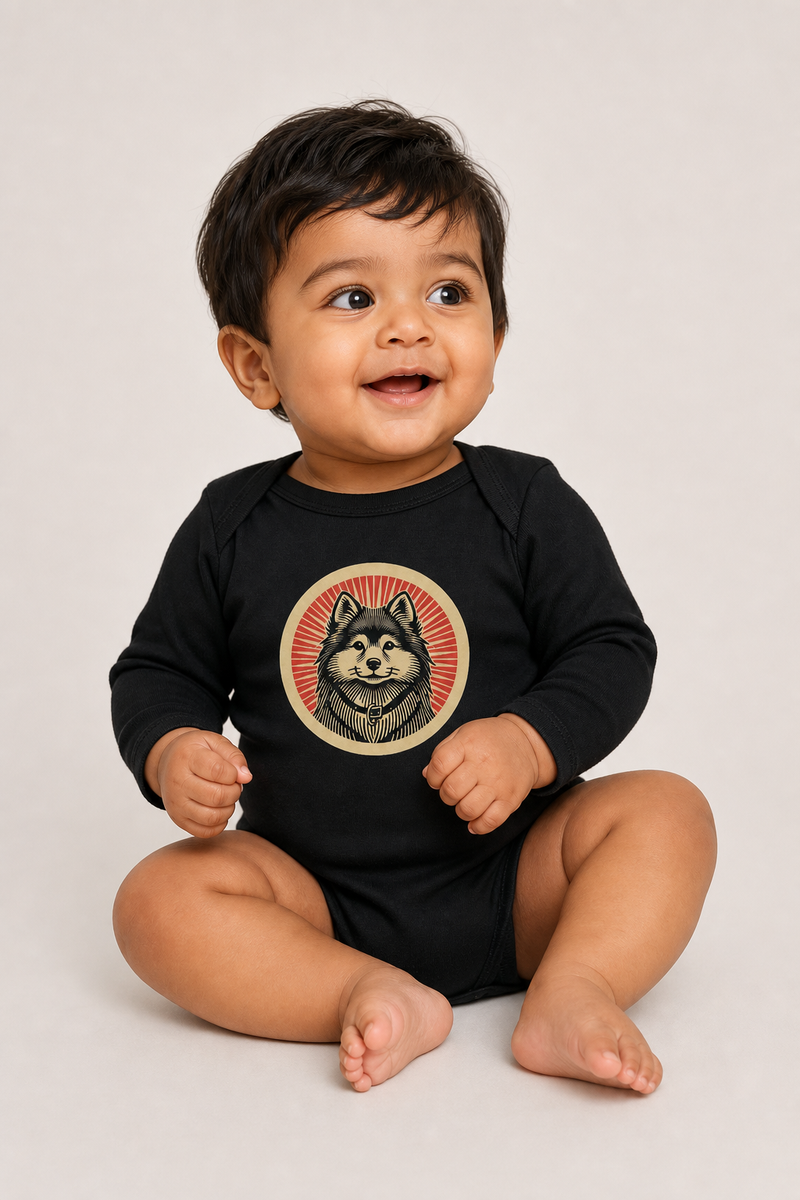 Finnish Spitz Sleeved Bodysuit