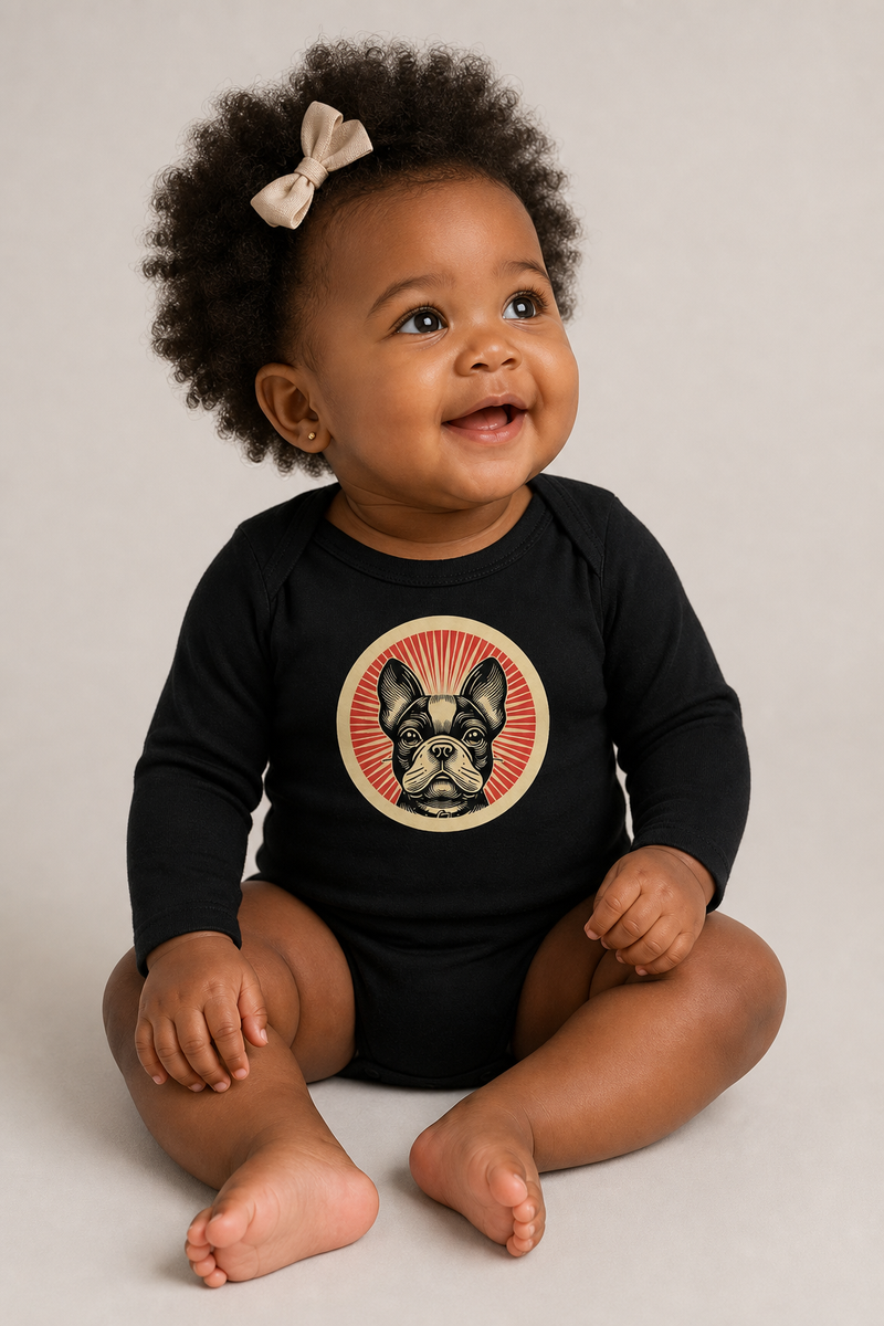 French Bulldog Sleeved Bodysuit