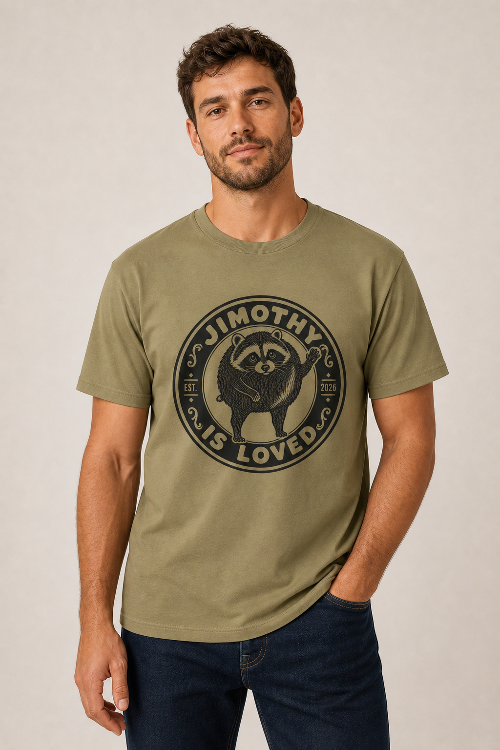 Jimothy the Round Raccoon Heavyweight Tee