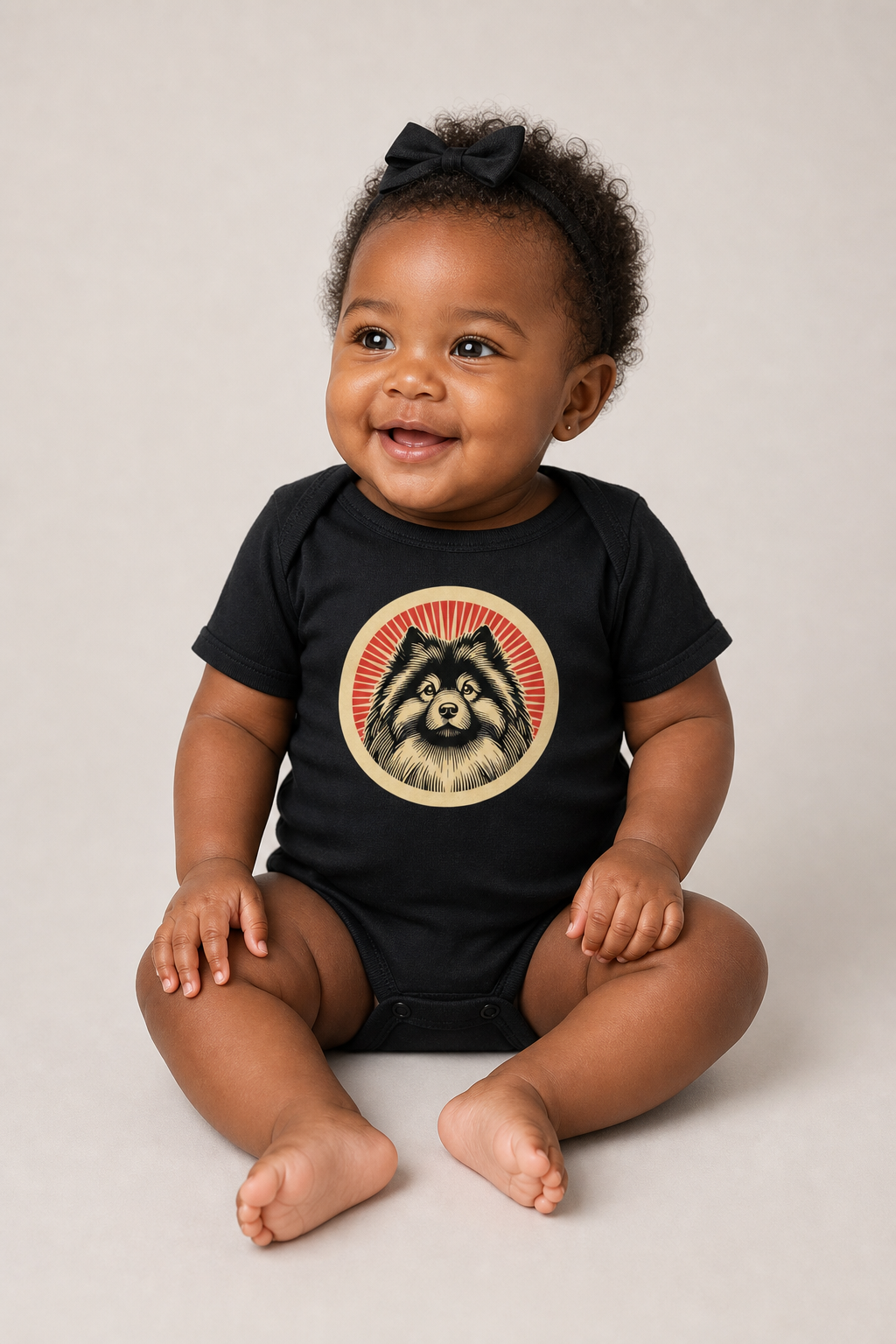 Keeshond Baby Bodysuit