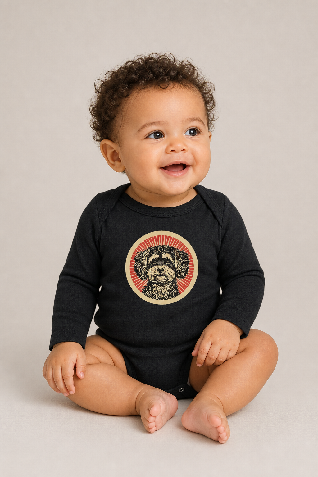 Maltipoo Sleeved Bodysuit