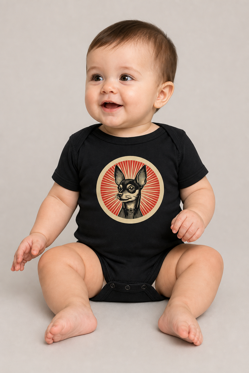 Miniature Pinscher Baby Bodysuit