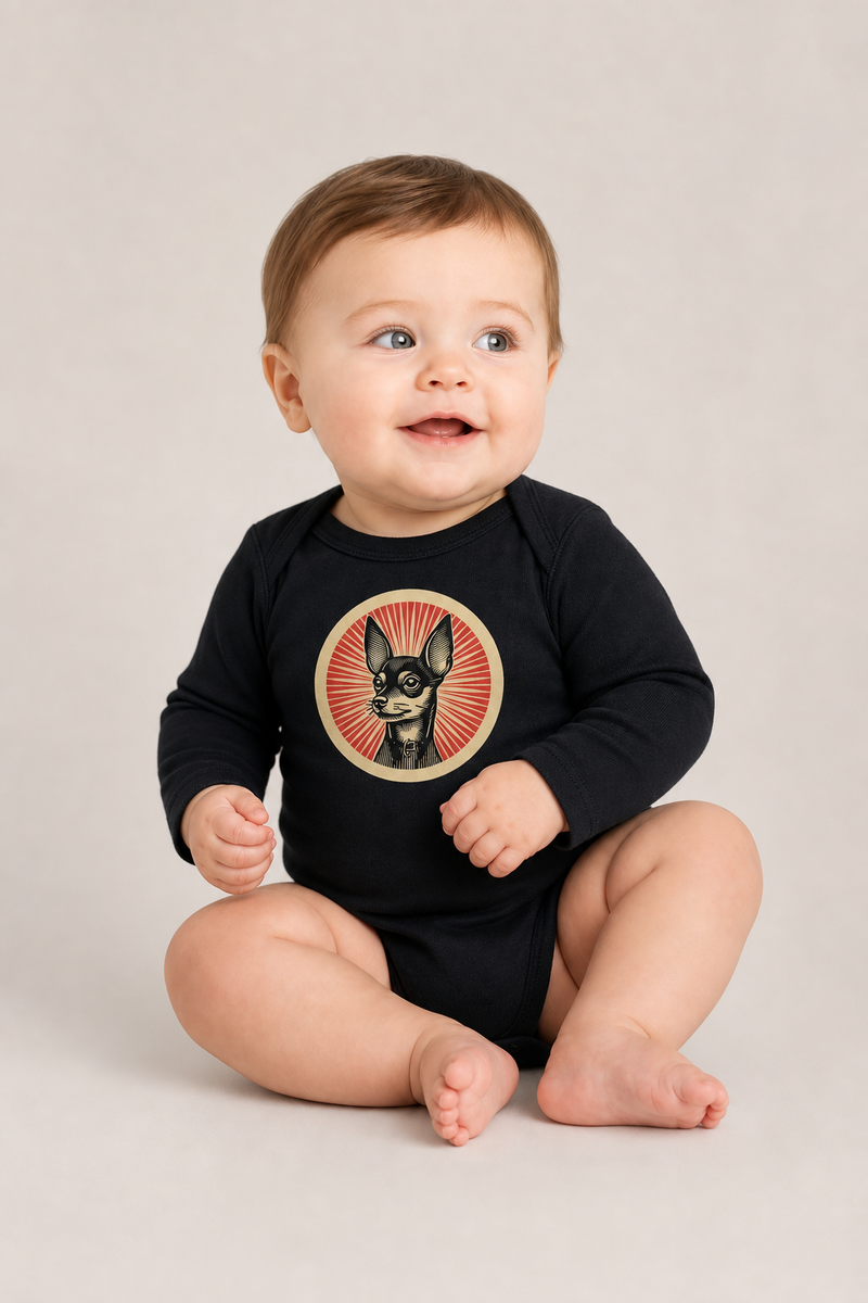 Miniature Pinscher Sleeved Bodysuit