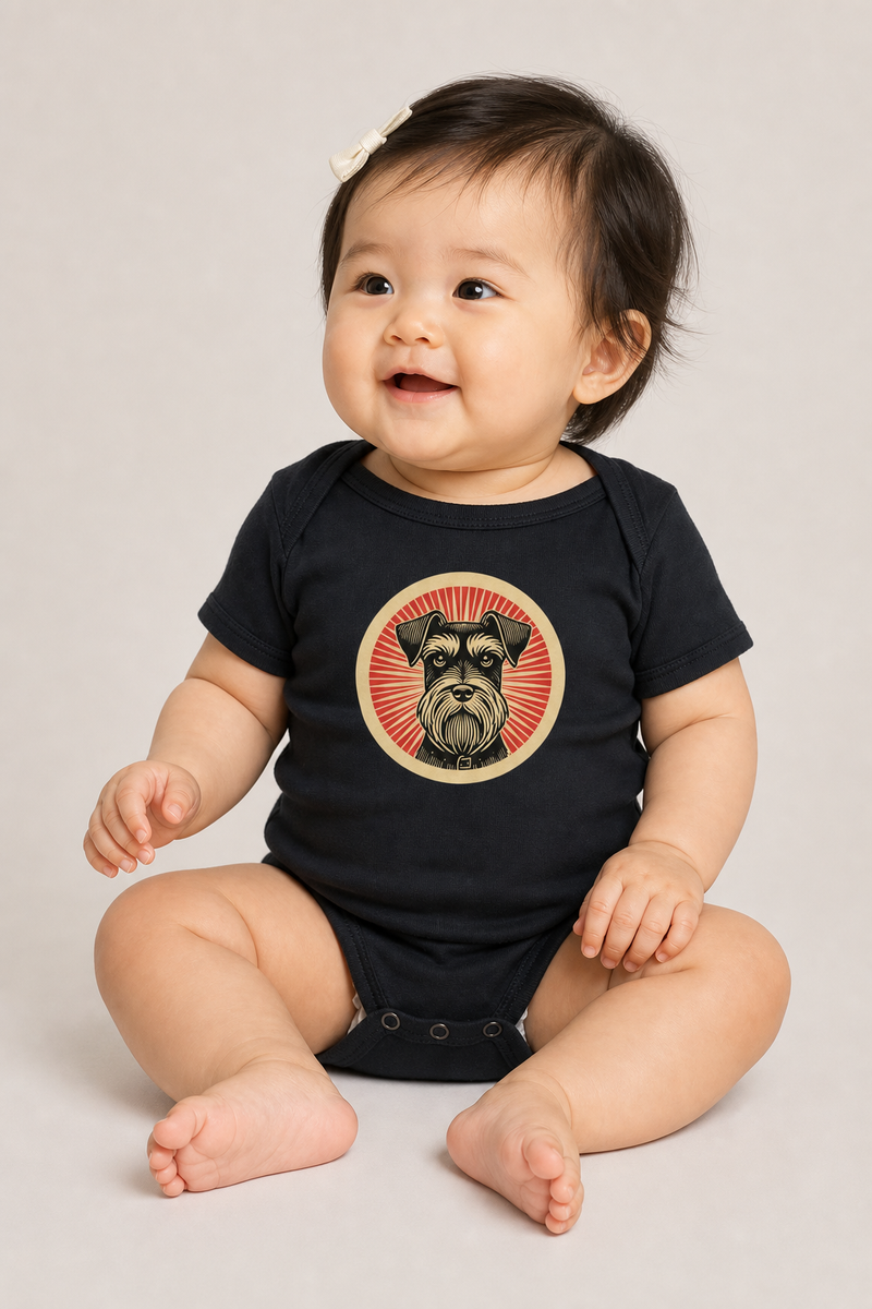 Miniature Schnauzer Baby Bodysuit