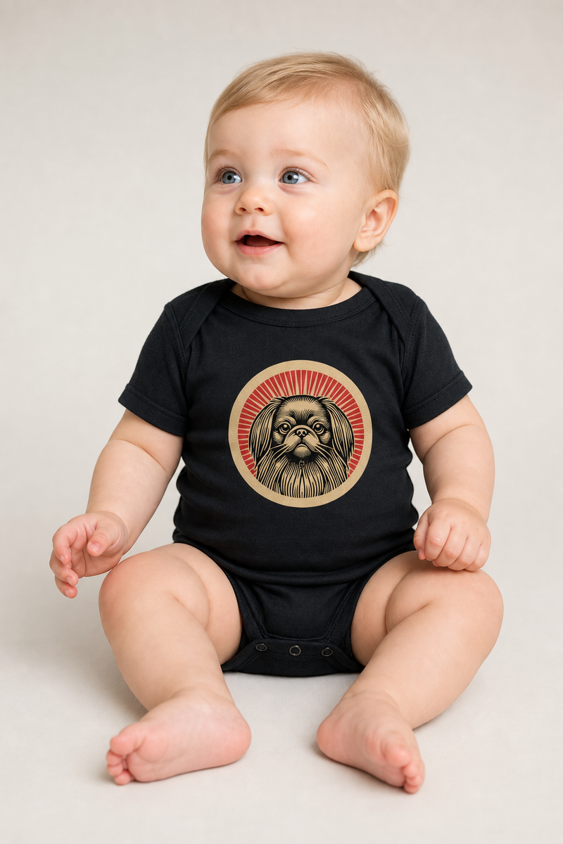 Pekingese Baby Bodysuit