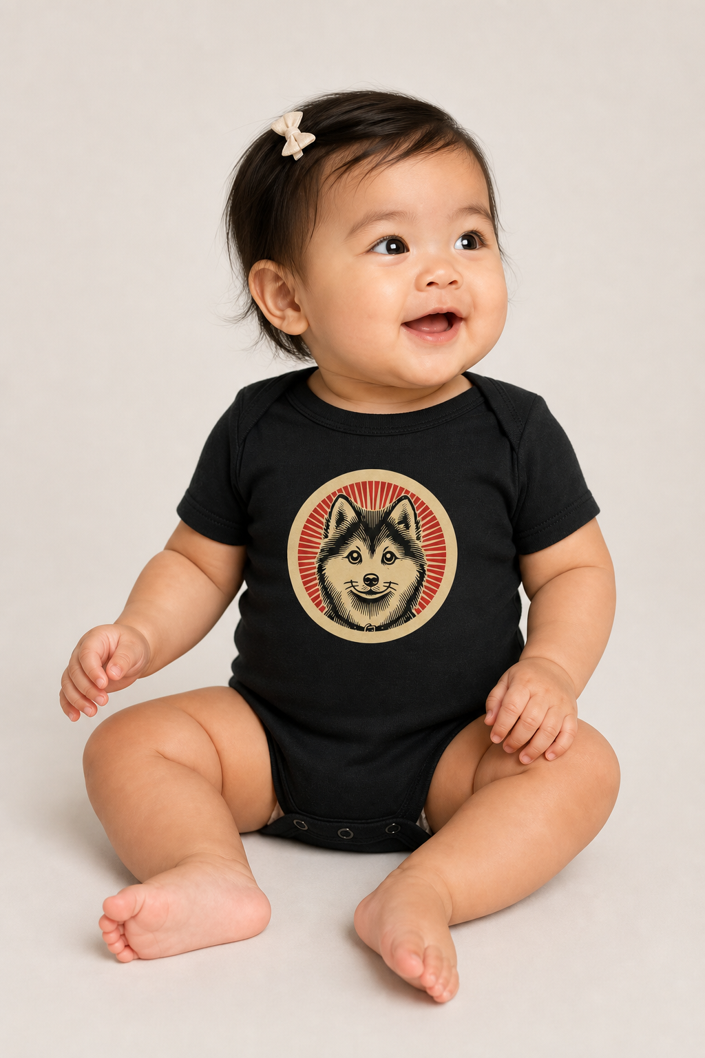 Pomsky Baby Bodysuit