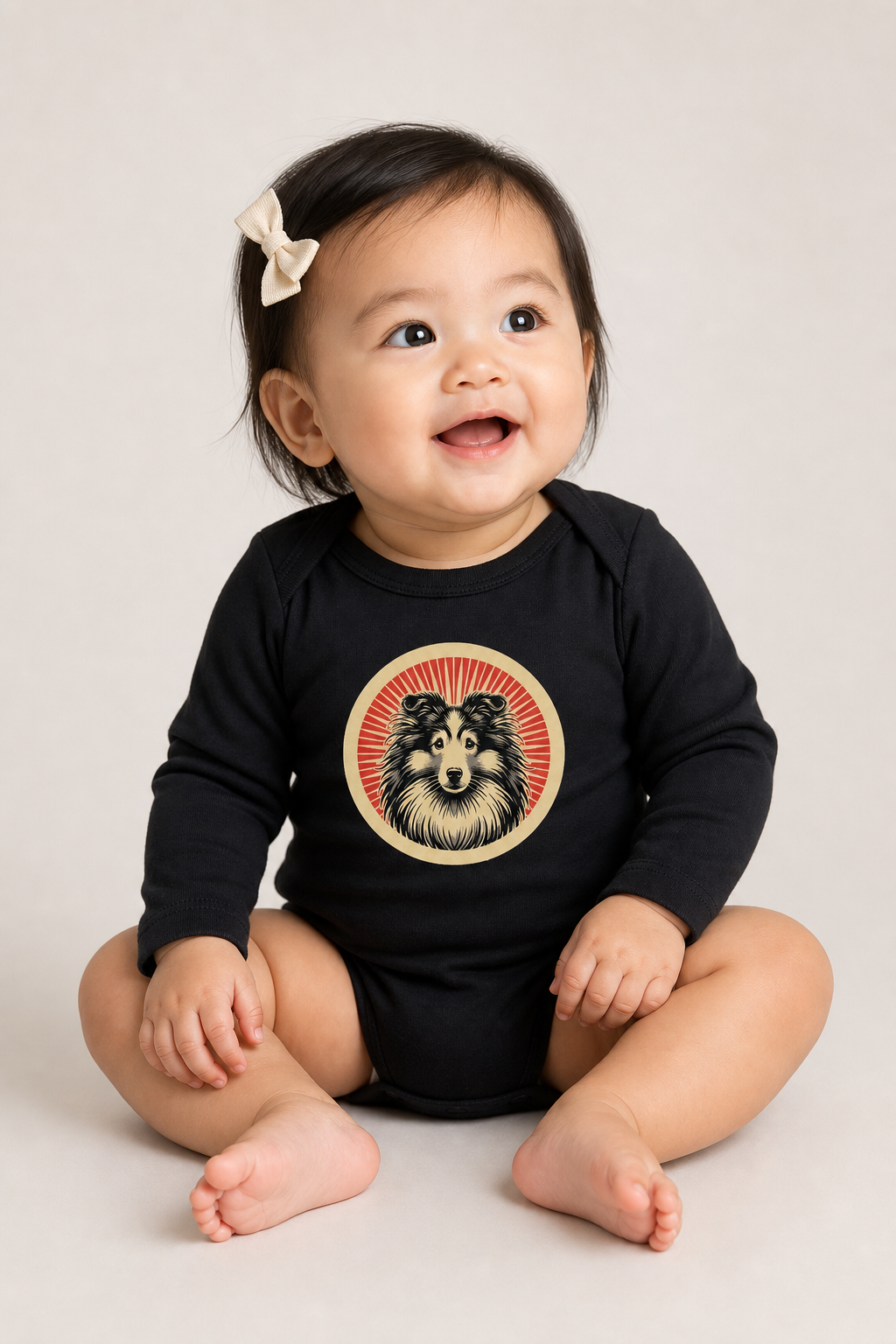 Shetland Sheepdog Sleeved Bodysuit