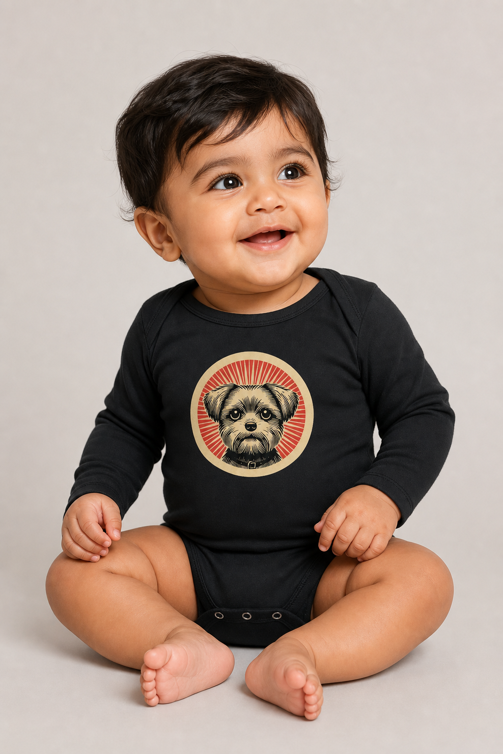 Shorkie Sleeved Bodysuit