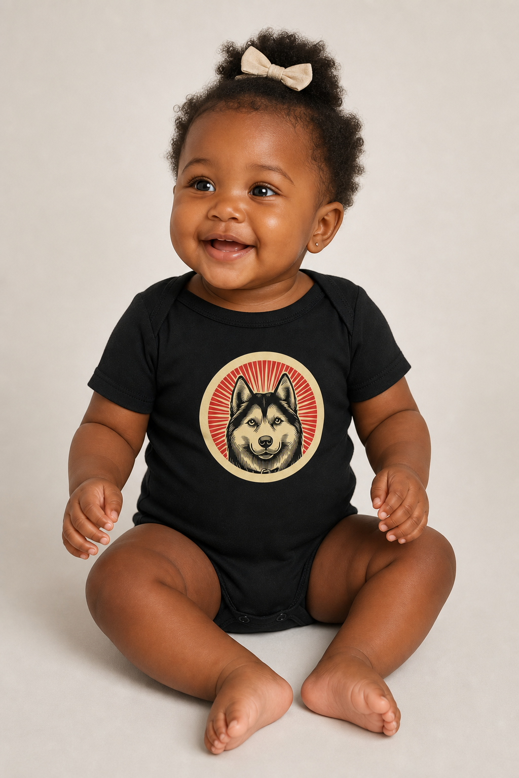 Siberian Husky Baby Bodysuit