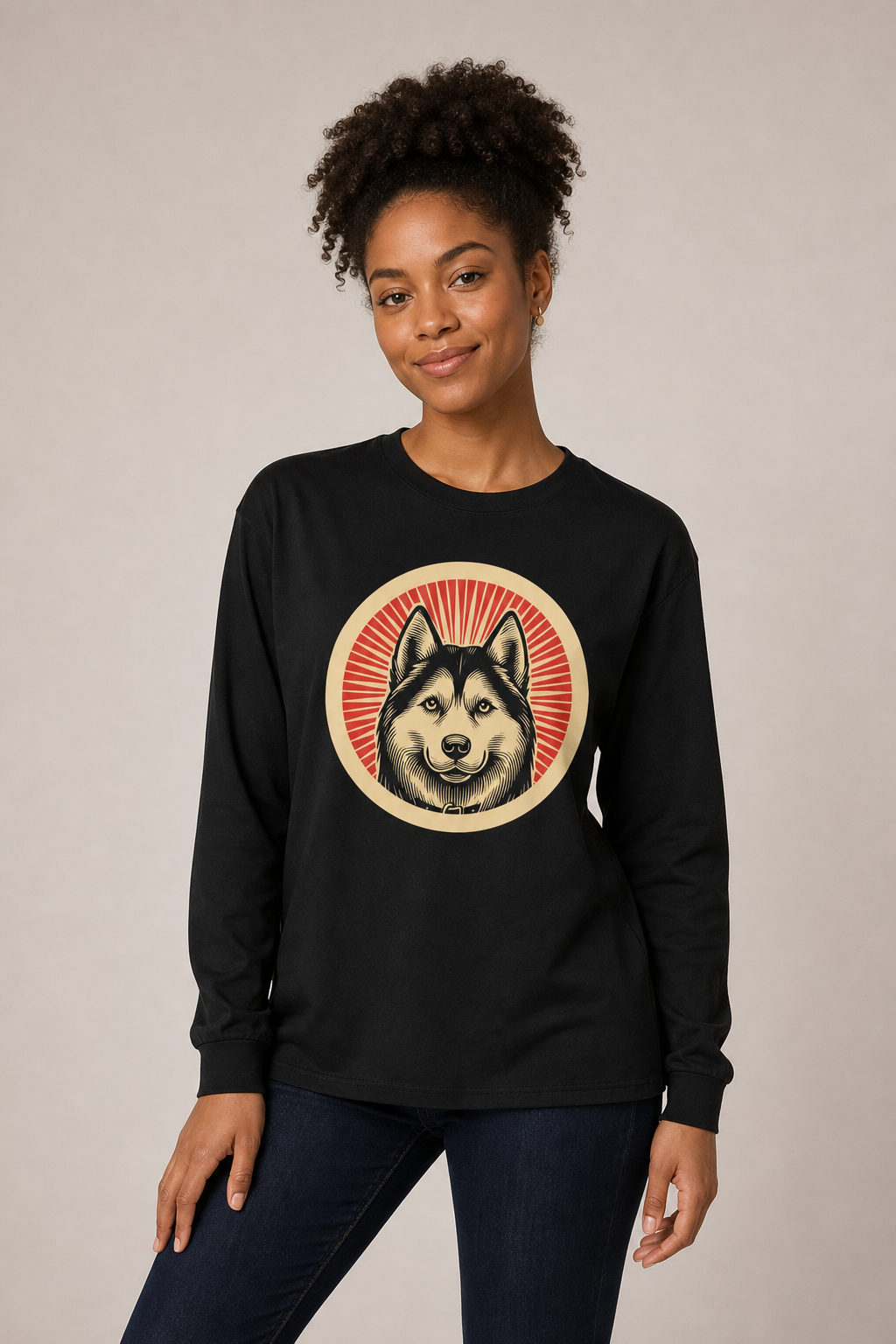 Siberian Husky Long Sleeve Tee