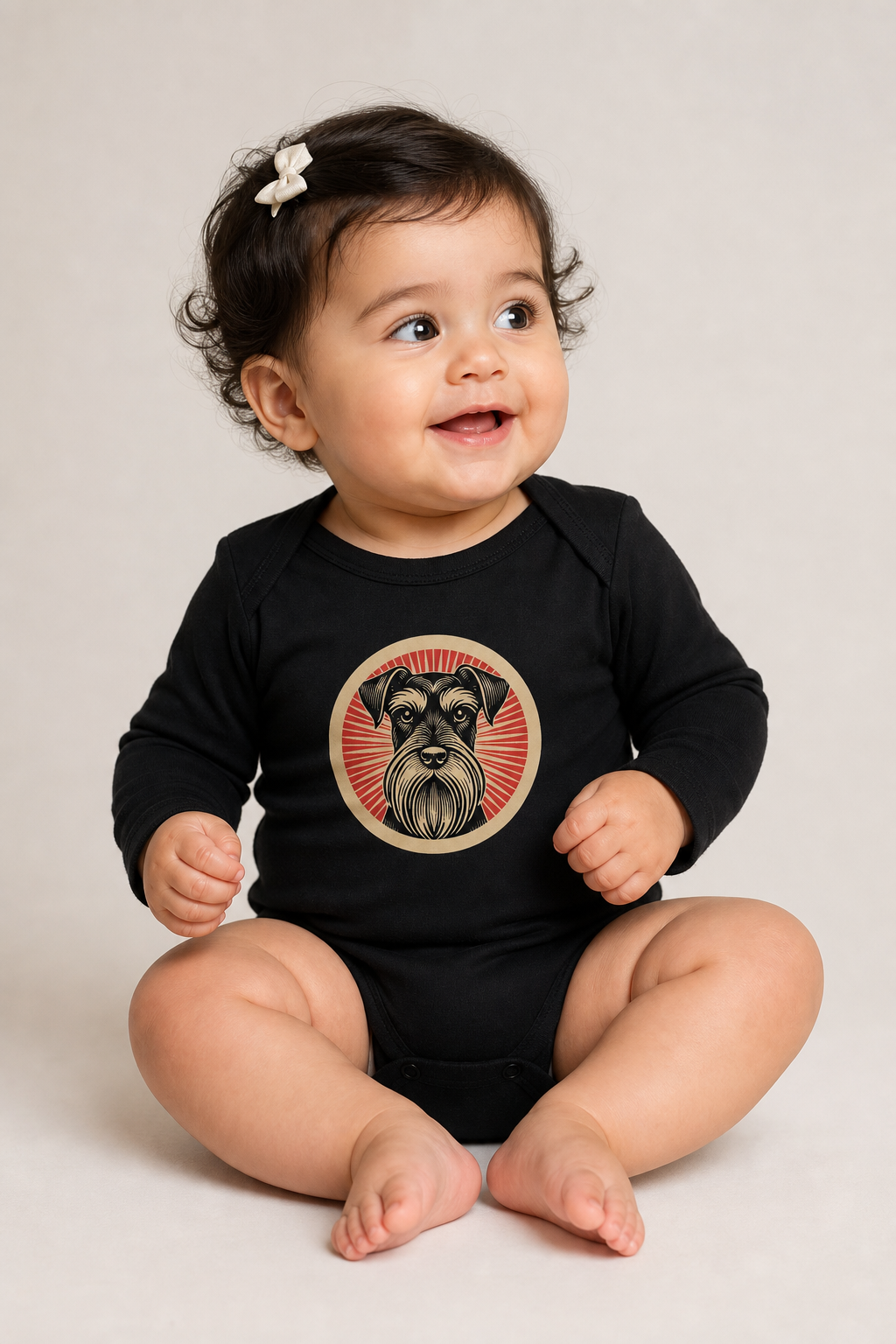 Standard Schnauzer Sleeved Bodysuit