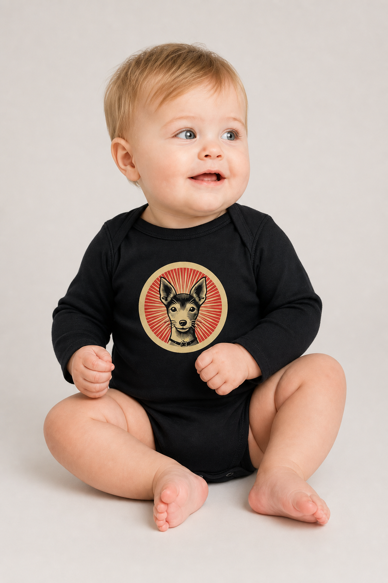 Toy Fox Terrier Sleeved Bodysuit
