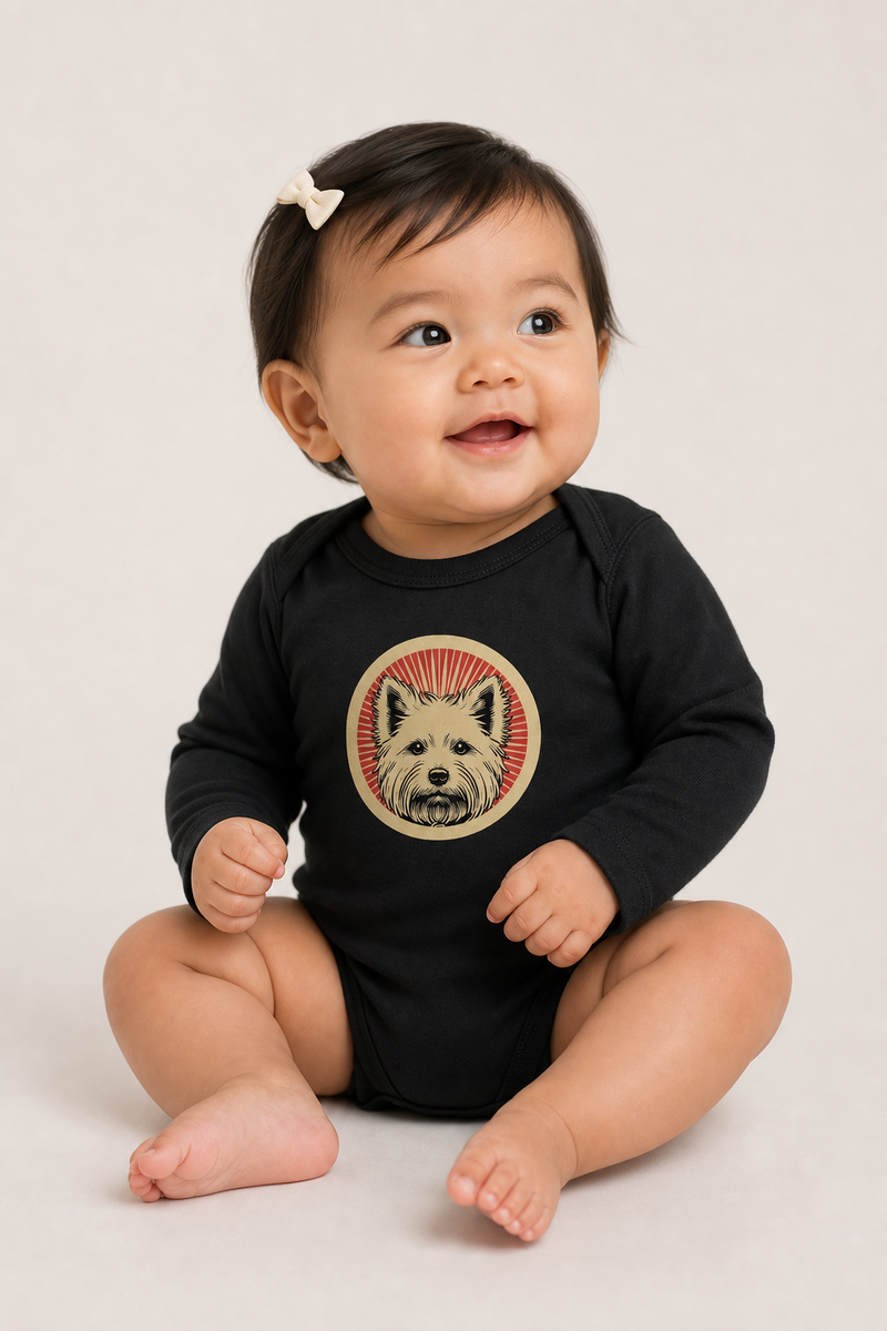 West Highland White Terrier Sleeved Bodysuit